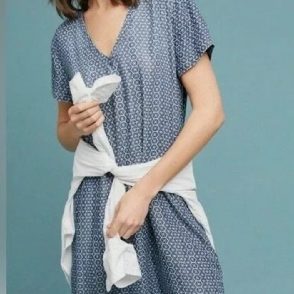 Cloth & Stone Printed Chambray Justine Dress oversized